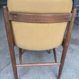 Set of 4 italian style chairs 1960 - rosewood and fabric