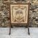 Wooden and embroidered fabric fireplace screen 94X62