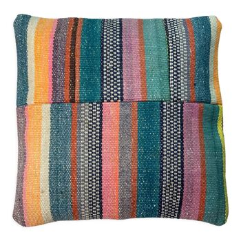 Housse de coussin en Kilim turc vintage 40x40cm