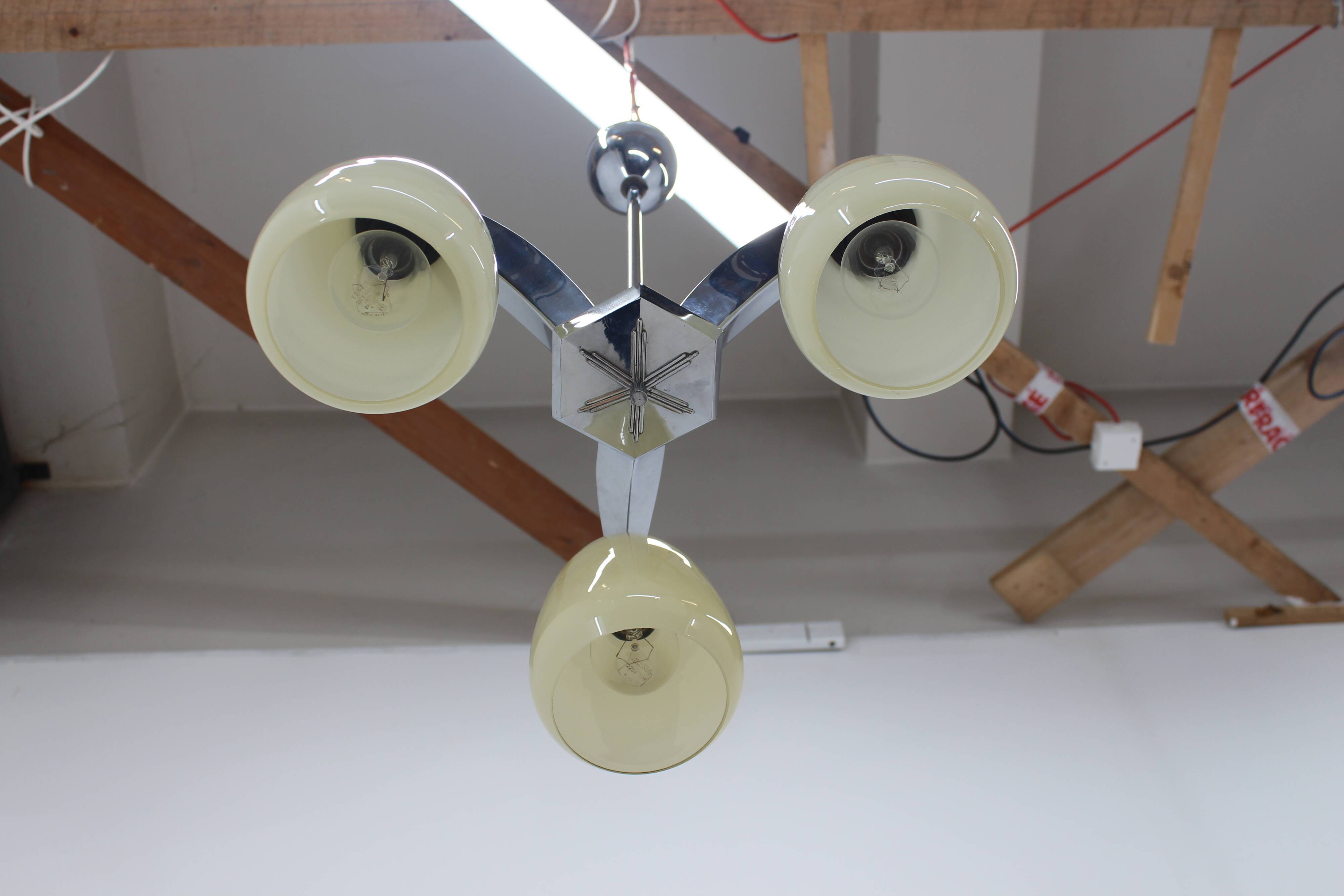 Village Silver chandelier Zukov 1950‘s