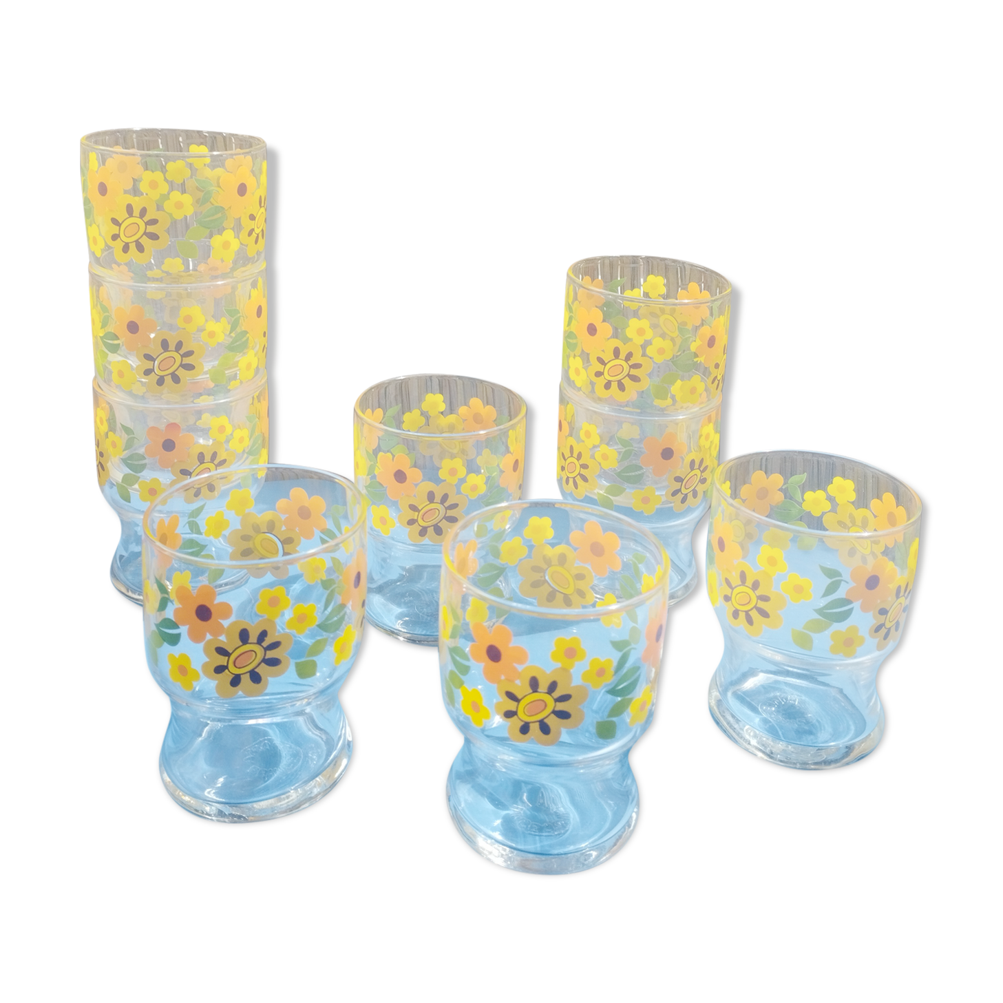 Vintage flower glasses