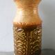 Ceramic vase decorated with flowers from the 70s