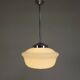 Art Deco pendant light with white glass shade, 1930s