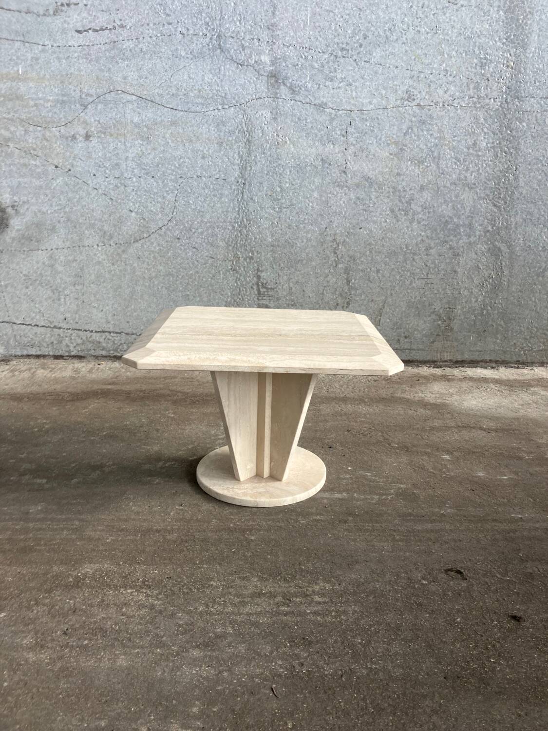 Table basse en travertin, vintage 1970
