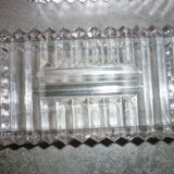 Art-deco molded glass bowls
