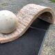 80s design coffee table. made of Mactan travertine stones from Magnussen ponte.