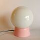 Vintage white opaline living room bedside desk lamp "Malabar"