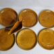 Gien earthenware fish service, 6 plates and a sauce boat, 25 cm