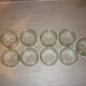 9 ramekins in vintage pressed and molded glass