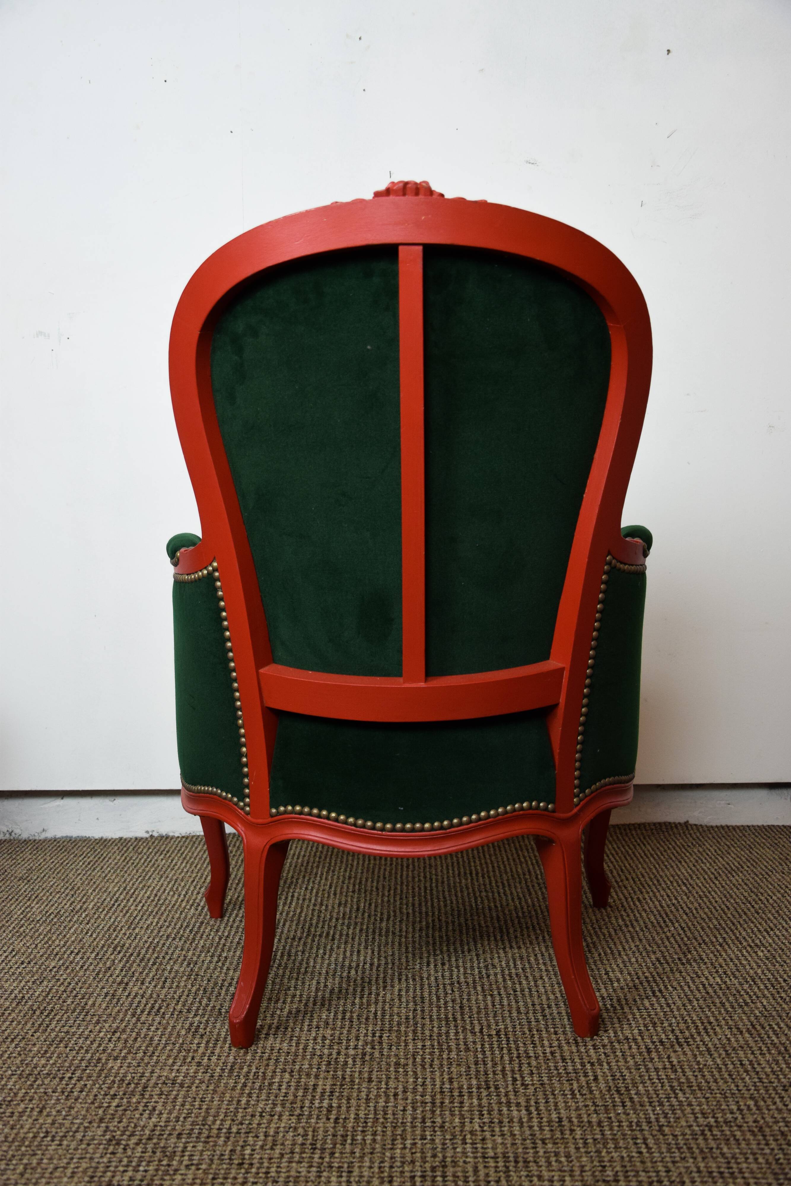 Pair of Louis XV style armchairs