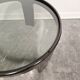 1970s Mid-Century Modern Black Coffee Table with Smoked Glass Top