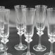 6 flûtes à champagne modèle Saumur cristal Daum France H = 21.5 cm