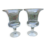 Pair of Medici glass vases