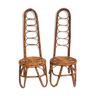 Two Dirk Van Sliedregt rattan chairs,1950s