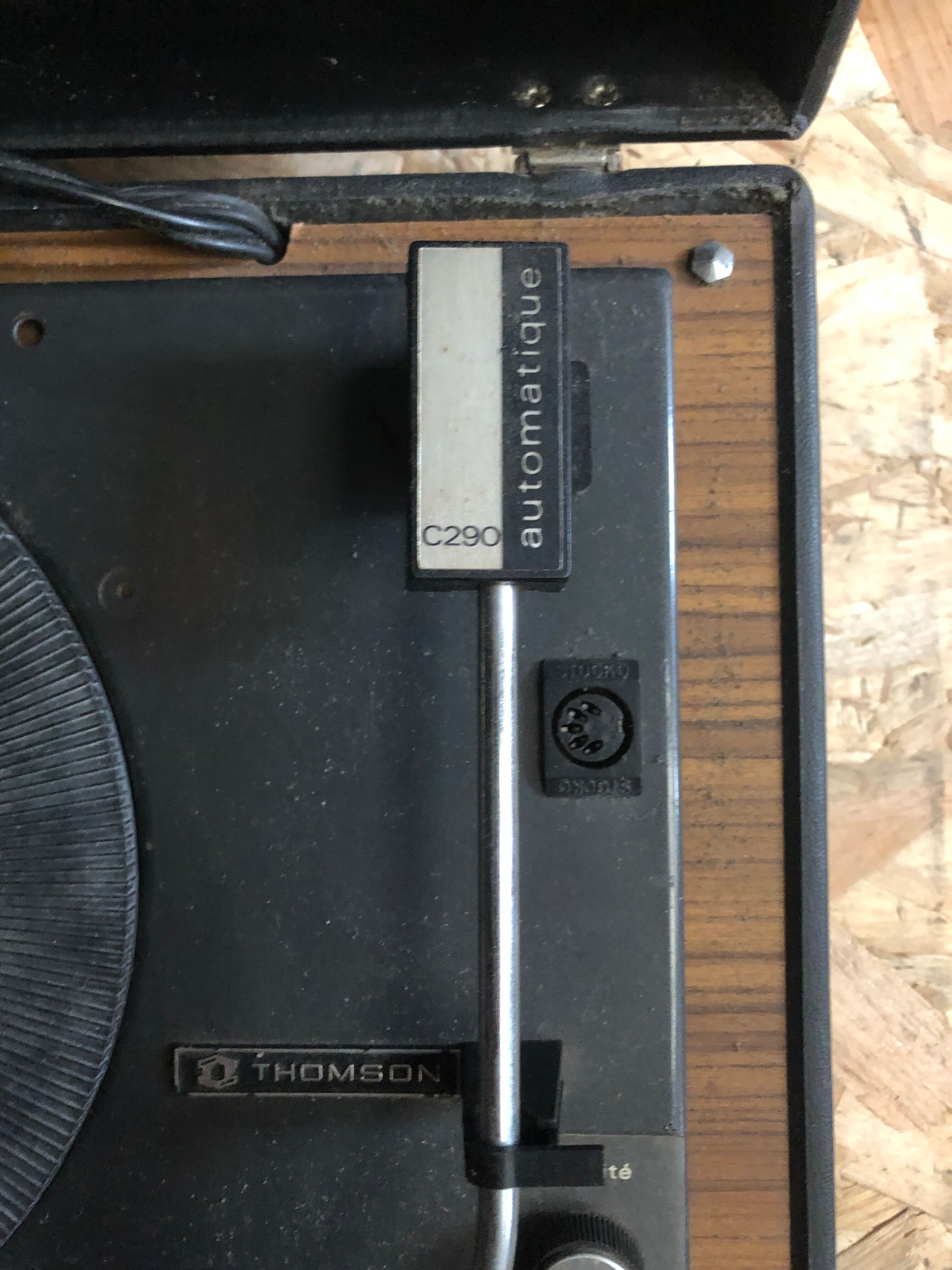 Old disc player thomson c290 automatic + speaker 70's vintage