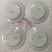 Lot de 4 assiettes plates modèle Fleurette de Gien
