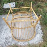 Armchair shell rattan of the 1960s