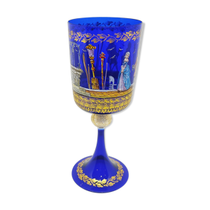 Verre cristal venitien - bleu