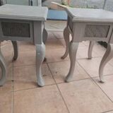 Pair of bedside tables painted in gray