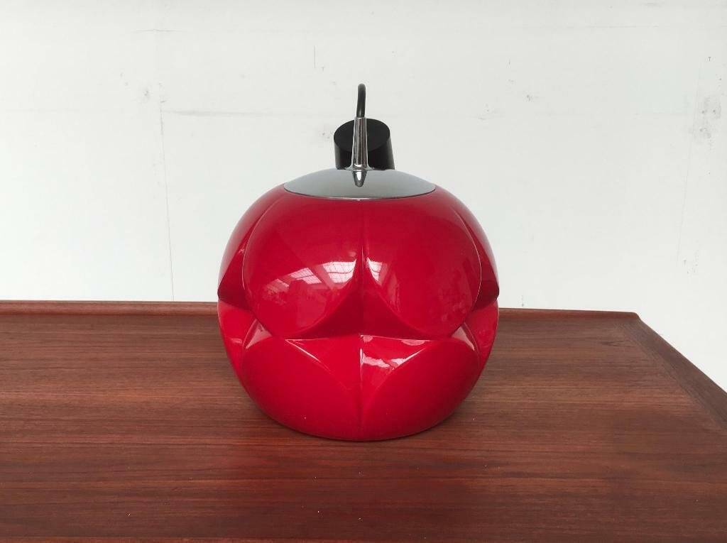 Vintage German space age glass ball pendant lamp by Peill & Putzler, 1970s.
