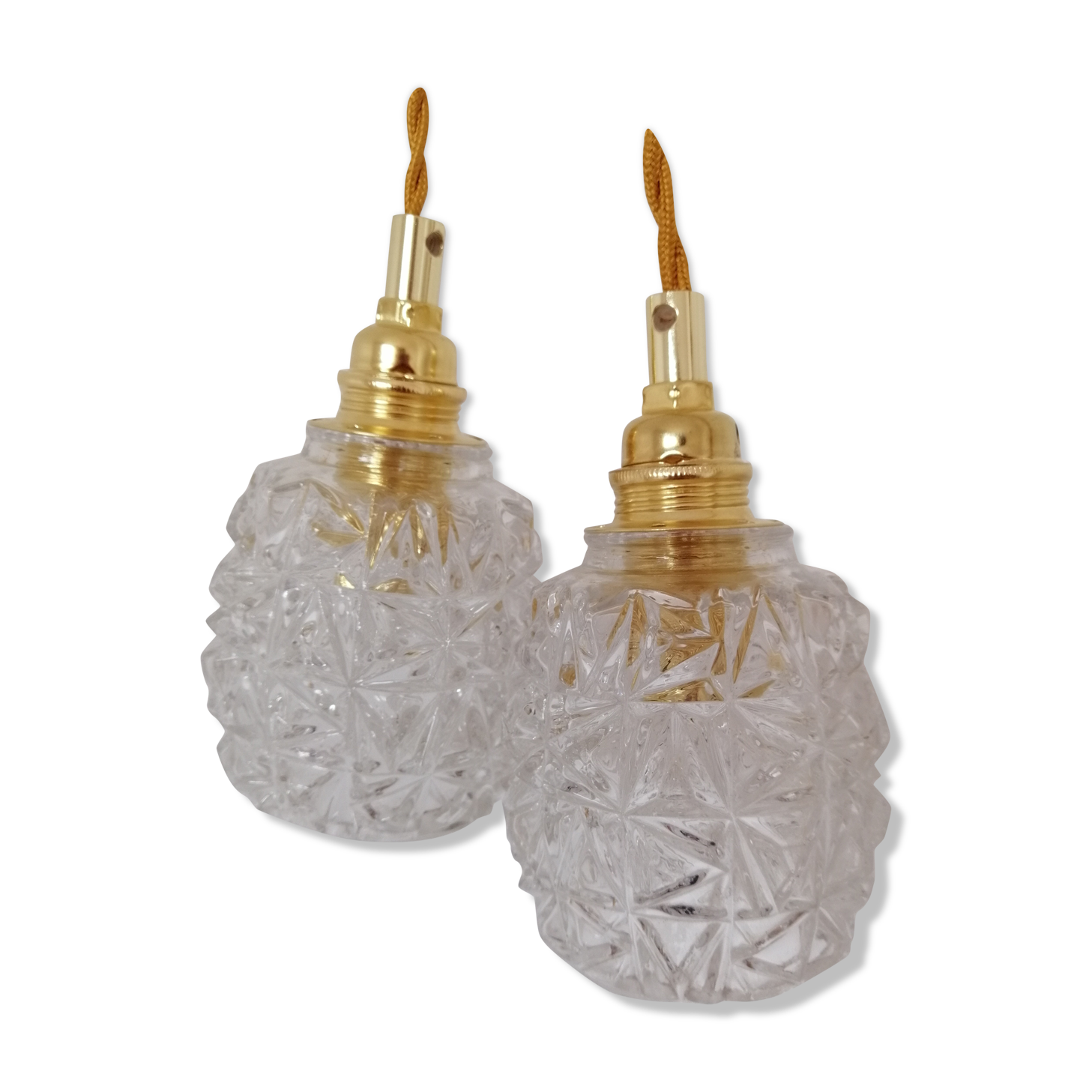 Pair of vintage hanging lamps