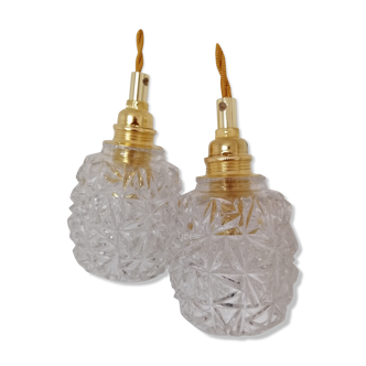 Pair of vintage hanging lamps