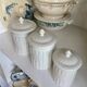 3 white Limoges porcelain Aluminate jars