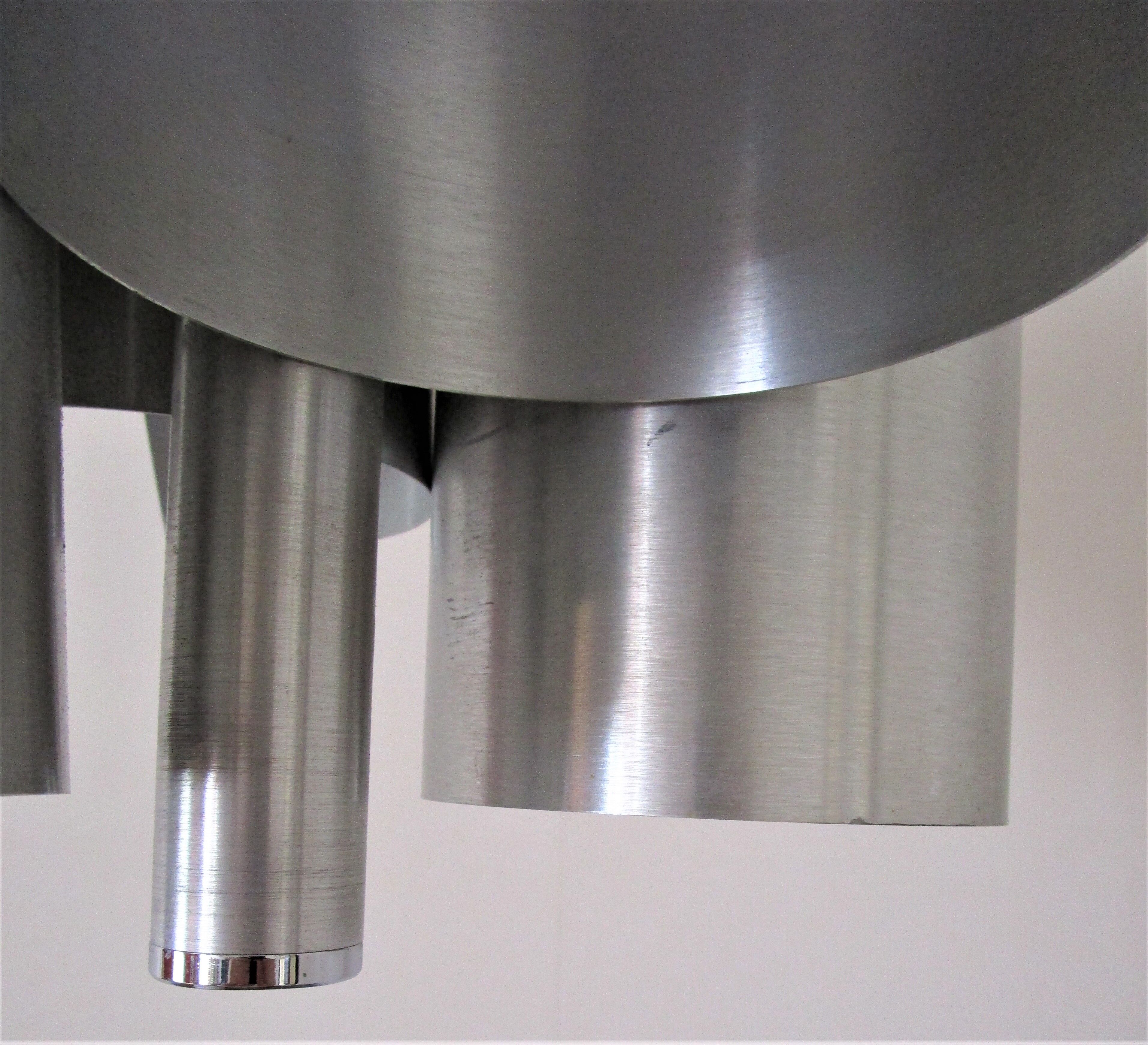 Lustre space age brushed aluminum 70s