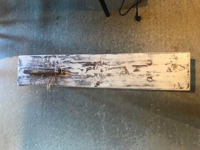 White patinated bench