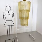 Majestic and Monumental Golden Murano Glass Chandelier, Italy 1970s - 1980s