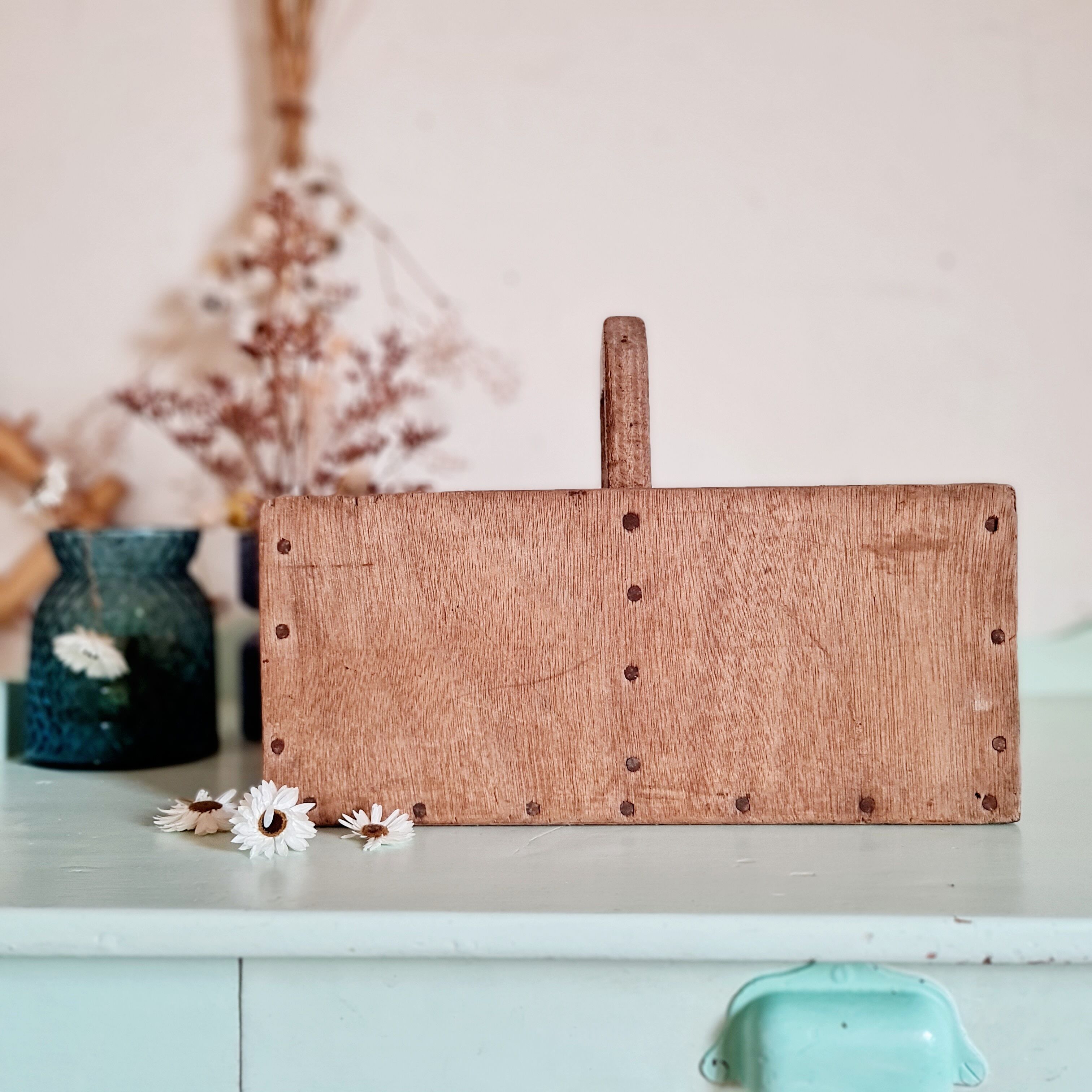 Antique wooden tool box