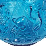 Empoli glass - Vintage vase - Zodiac - clear blue - Italy - 1960s