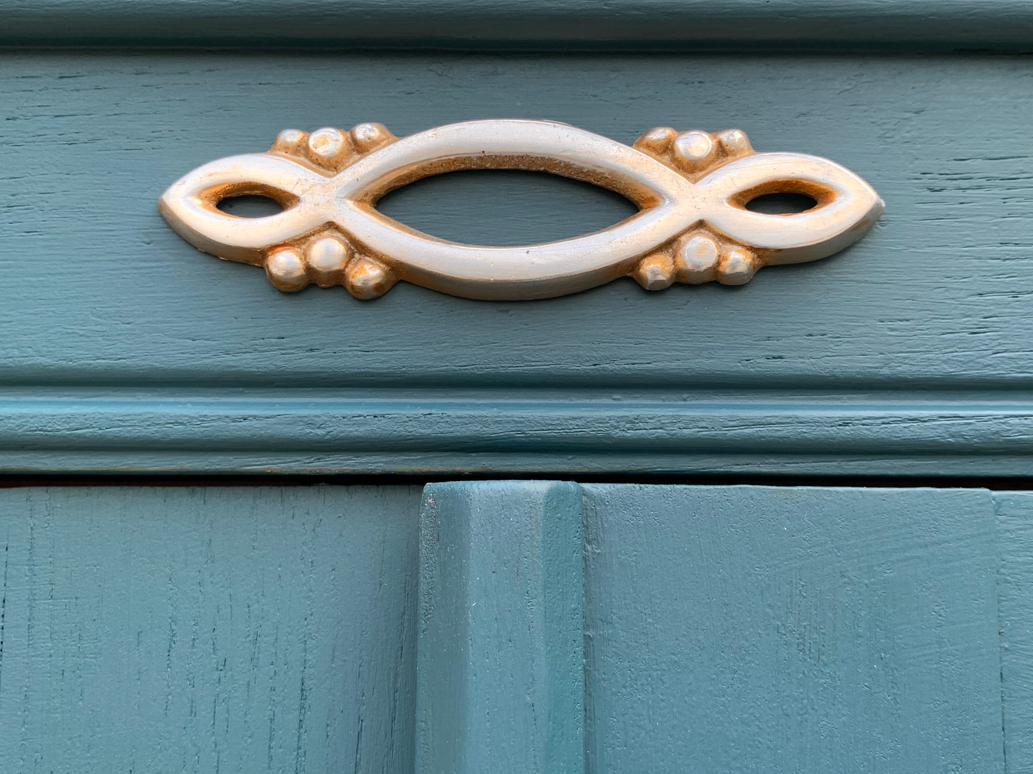 Glass-glazed Parisian wardrobe 1950