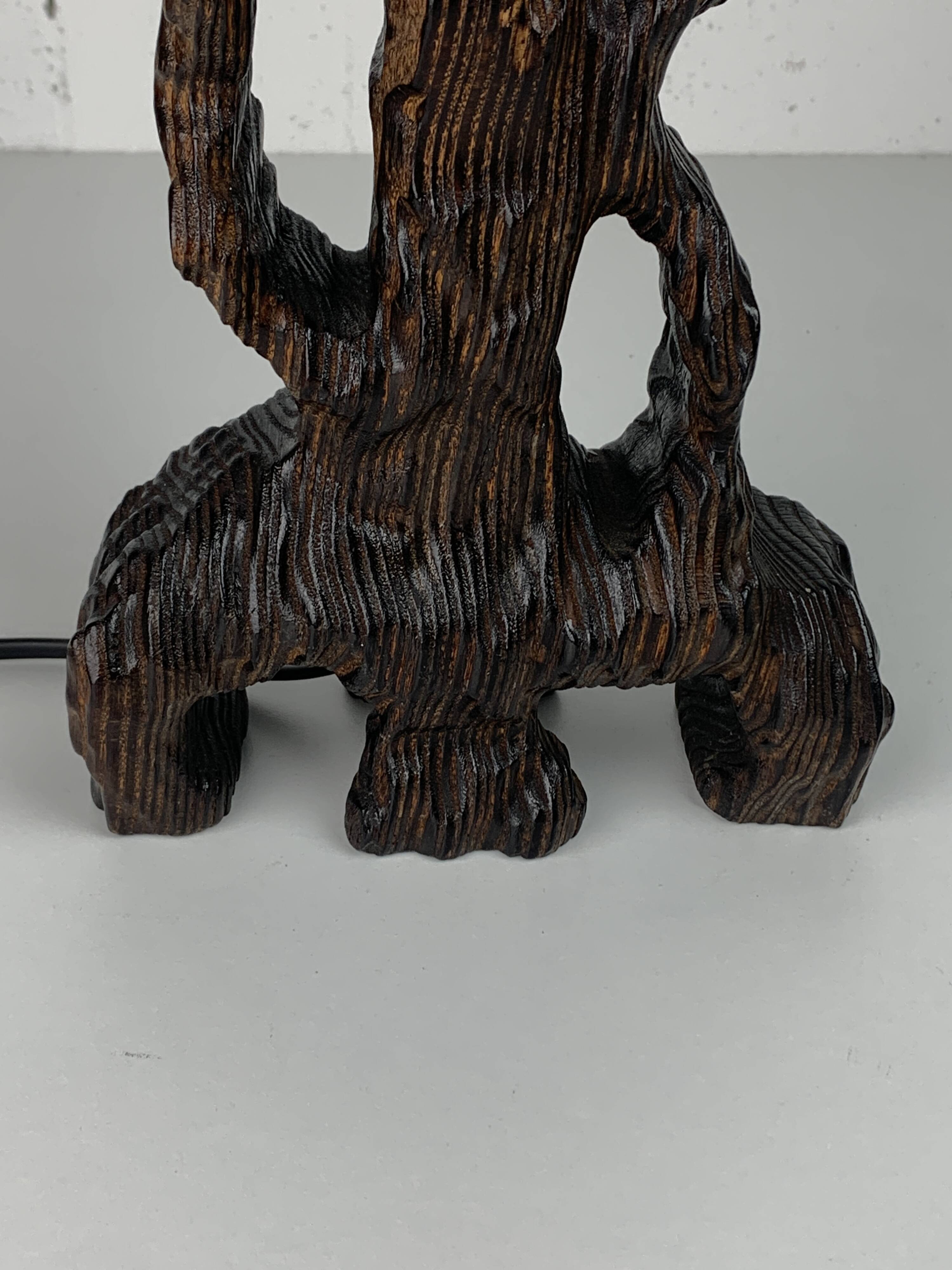 Brutalist organic mushroom table lamp, Dutch 1960s