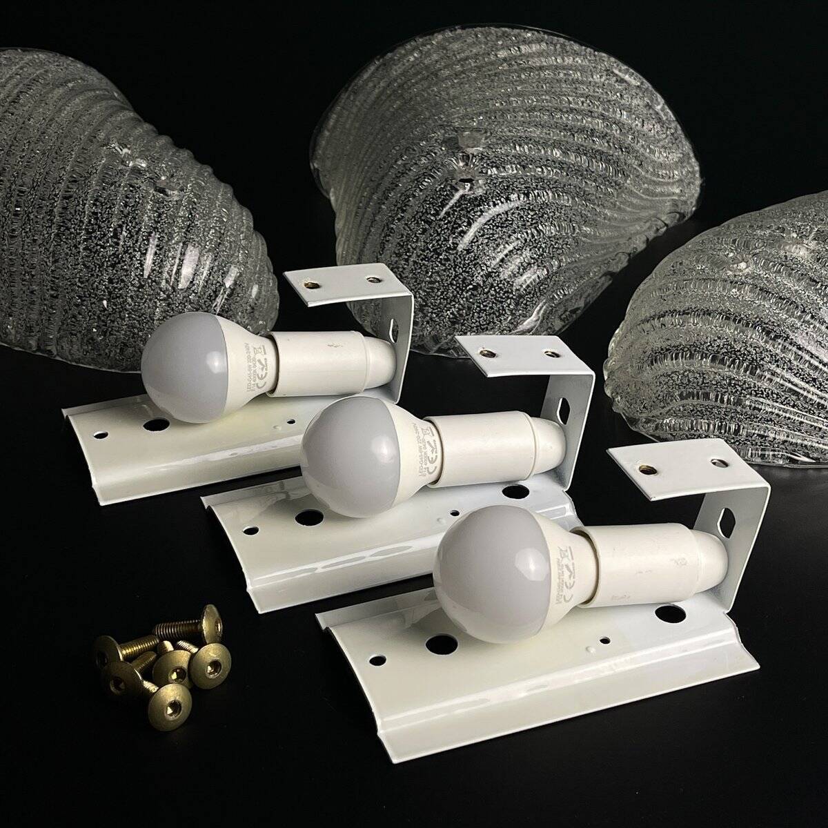 Original Murano wall lamps, Italy, 1970s