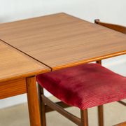 Double extending teak dining table (Made in Denmark 1960)