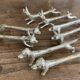 Set of 8 antique silver-plated knife rests Animals