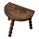 Tabouret tripode en bois tourné