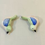 salière et poivrier oiseaux en céramique vintage 80s moineaux Sel et poivre