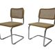 Set of 4 Cesca chairs model b32 in chrome made in italy by Marcel Breuer
