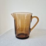 Vintage amber glass pitcher '1970s - Duralex France