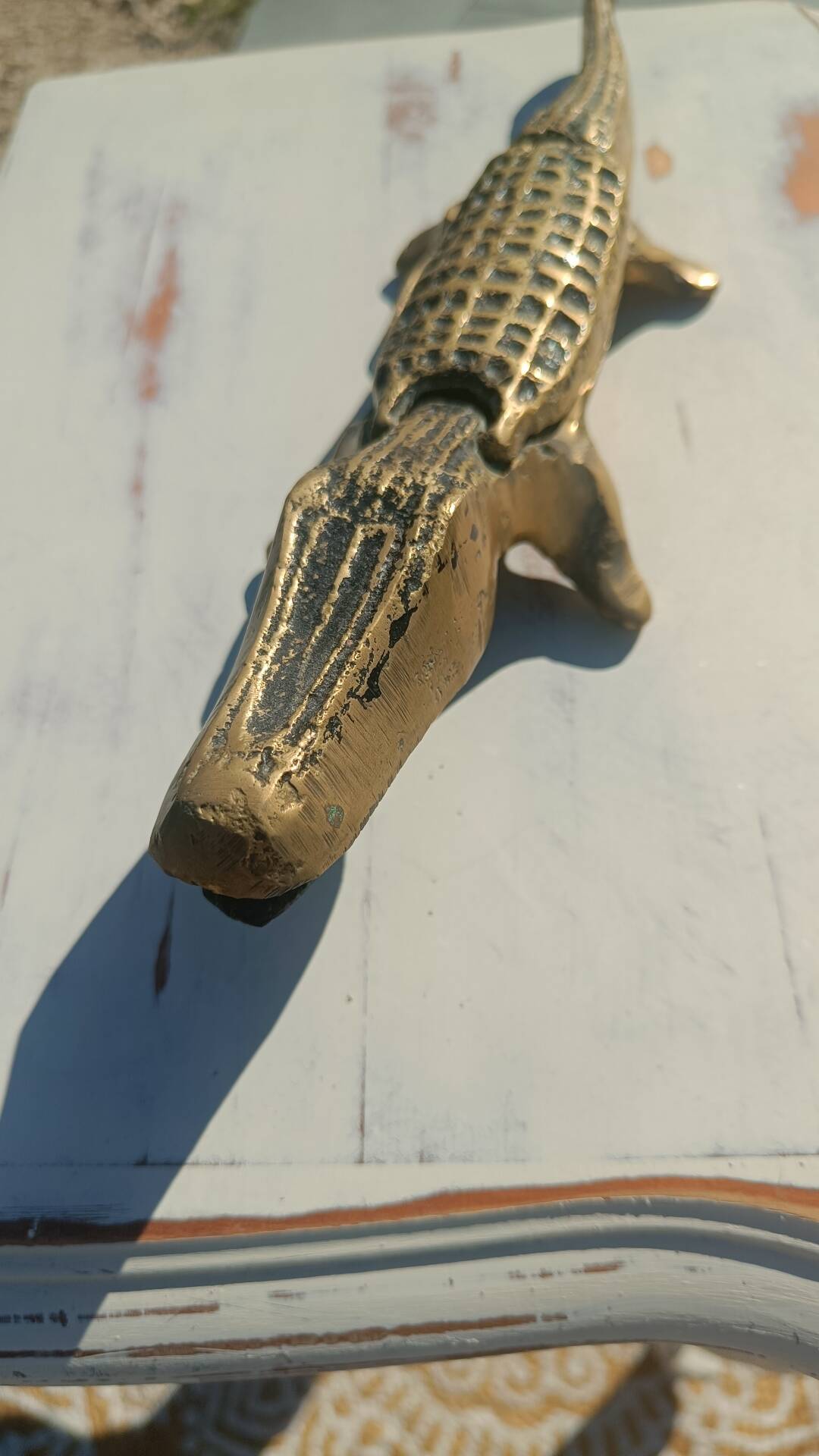 bronze crocodile ashtray 35 cm