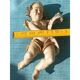 Golden white wooden cherub