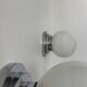 Pair of vintage modernist Art Deco wall lights, chrome and opaline, France