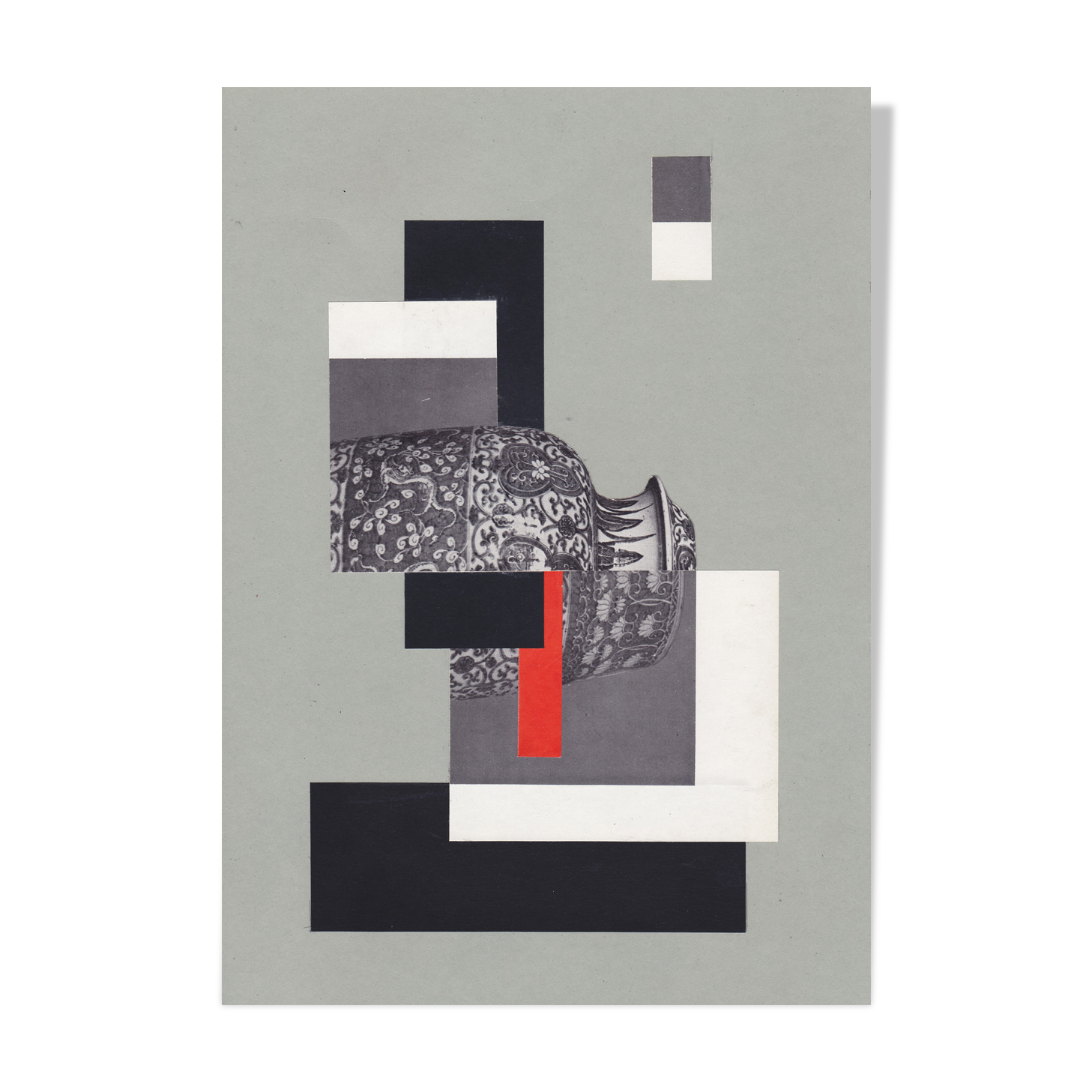 Collage sur papier ornates