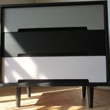 Dresser 3 drawers grey black rose