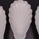 Set of 7 cups in white porcelain and in the shape of a shell - Pillivuyt around 1940