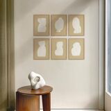 Set of 6 abstract giclee prints, A4
