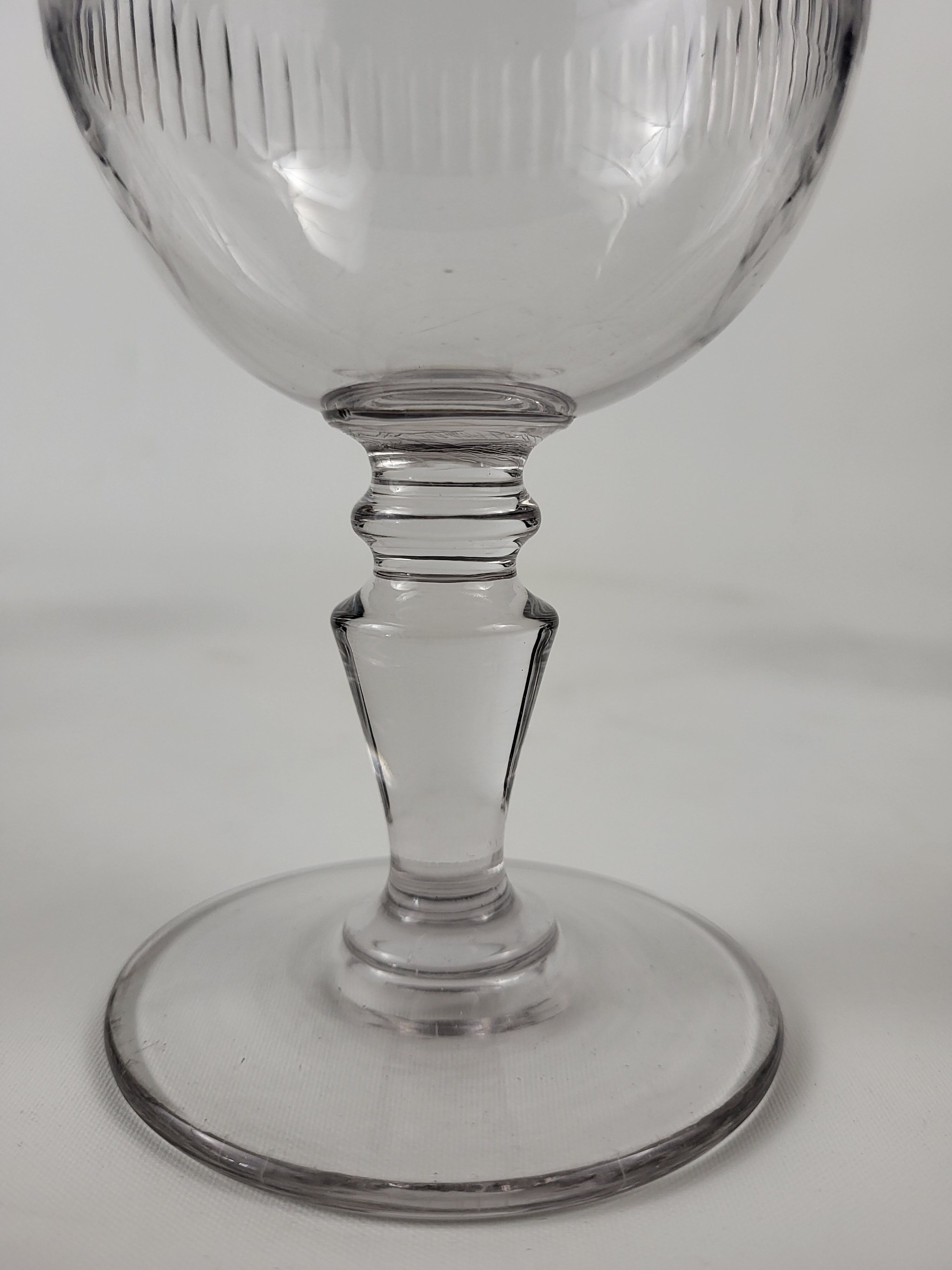 6 water glasses Cristallerie de Portieux XIXeme