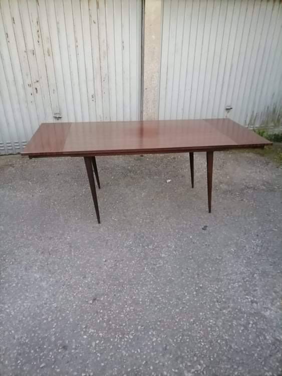 Table formica Mahogany macassar vintage 1960